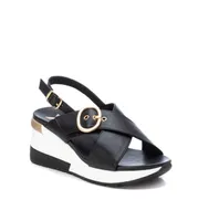 Xti Women's Wedge Cross Strap Sandals By Xti, Black