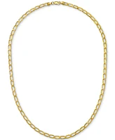 Elongated Curb Link 20" Chain Necklace (4-1/3mm) in 14k Gold