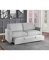 White Label Aragon 77" Convertible Studio Sofa with Pull-Out Bed