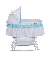 Dream On Me Baby Lacy Portable 2-in-1 Bassinet, Light Grey