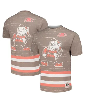 Men's Mitchell & Ness Brown Cleveland Browns Jumbotron 3.0 T-shirt