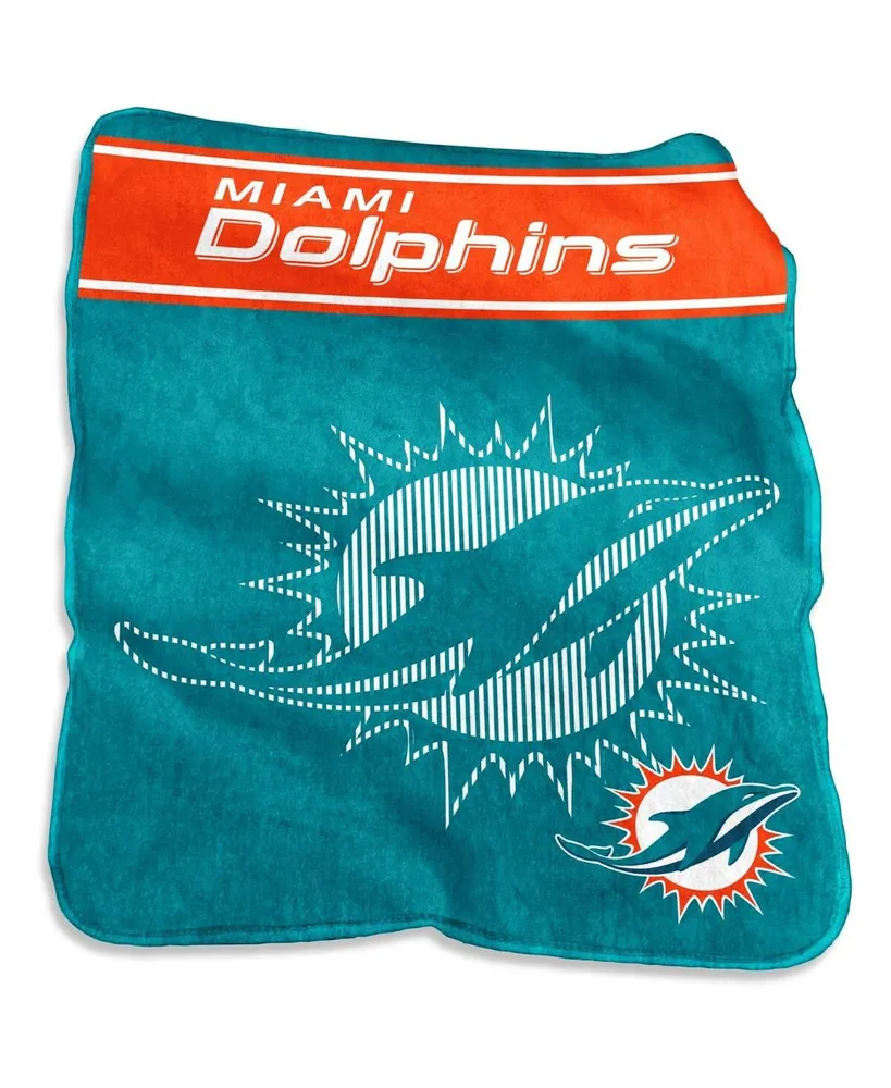 Miami Dolphins 60'' x 80'' Xl Raschel Plush Throw Blanket