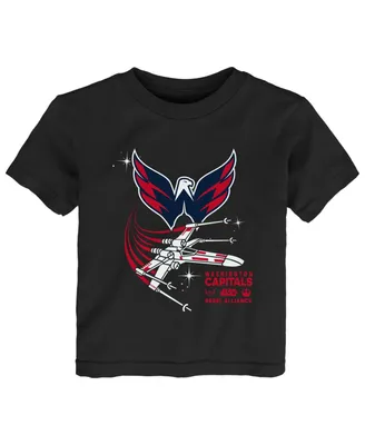 Toddler Boys and Girls Black Washington Capitals Star Wars Rebel Alliance T-shirt