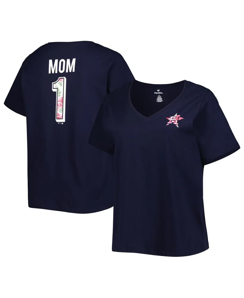 Women's Fanatics Branded Navy Dallas Cowboys Mother's Day Best Mom Ever  V-Neck T-Shirt