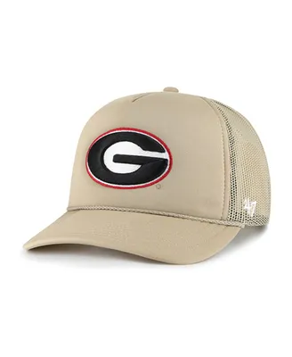 Men's '47 Brand Khaki Georgia Bulldogs Foam Front Mesh Trucker Snapback Hat