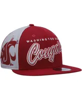 Men's New Era Crimson Washington State Cougars Outright 9FIFTY Snapback Hat