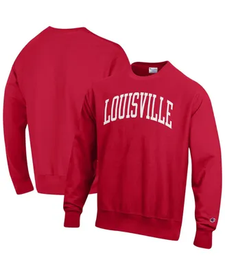 Men's Champion Black Louisville Cardinals Vault Logo Reverse Weave Pullover  Sweatshirt