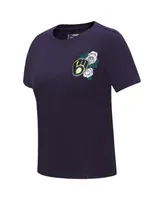 Women's Pro Standard Navy Milwaukee Brewers Roses T-shirt