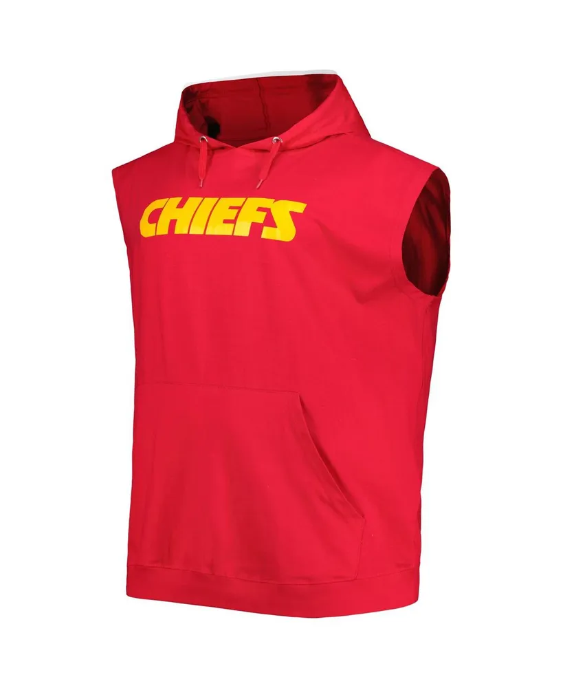 Men's Patrick Mahomes Red Kansas City Chiefs Big and Tall Muscle Pullover Hoodie