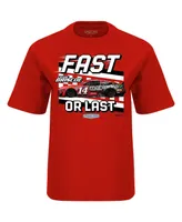 Big Boys Checkered Flag Sports Red Chase Briscoe Fast Or Last T-shirt