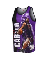 Men's Mitchell & Ness Vince Carter Purple Toronto Raptors 1998-99 Hardwood Classics Player Burst Tank Top