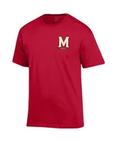 Men's Champion Red Maryland Terrapins Stack 2-Hit T-shirt