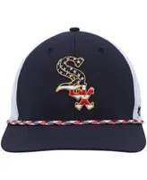 Men's '47 Brand Navy and White Chicago White Sox Flag Fill Trucker Snapback Hat