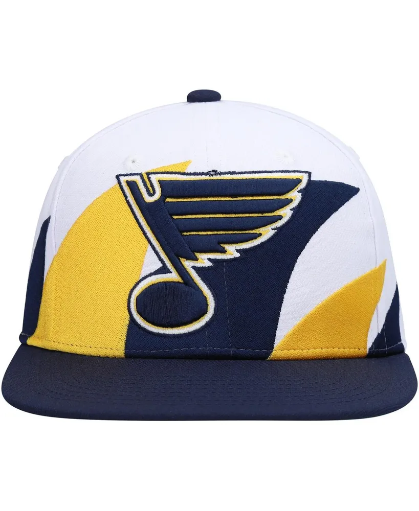 Men's Mitchell & Ness White and Navy St. Louis Blues Vintage-Like Sharktooth Snapback Hat