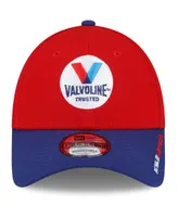 Men's New Era Red and Navy Kyle Larson 9FORTY Valvoline Big Number Snapback Adjustable Hat