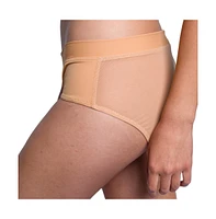 Naked Rebellion Women's Nude Shade Mesh Hipster Bikini Panty