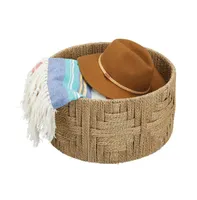 mDesign Large Woven Seagrass Braided Home Storage Basket Bin