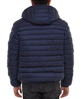 Rokka&Rolla Men's Light Weight Quilted Hooded Puffer Jacket Coat