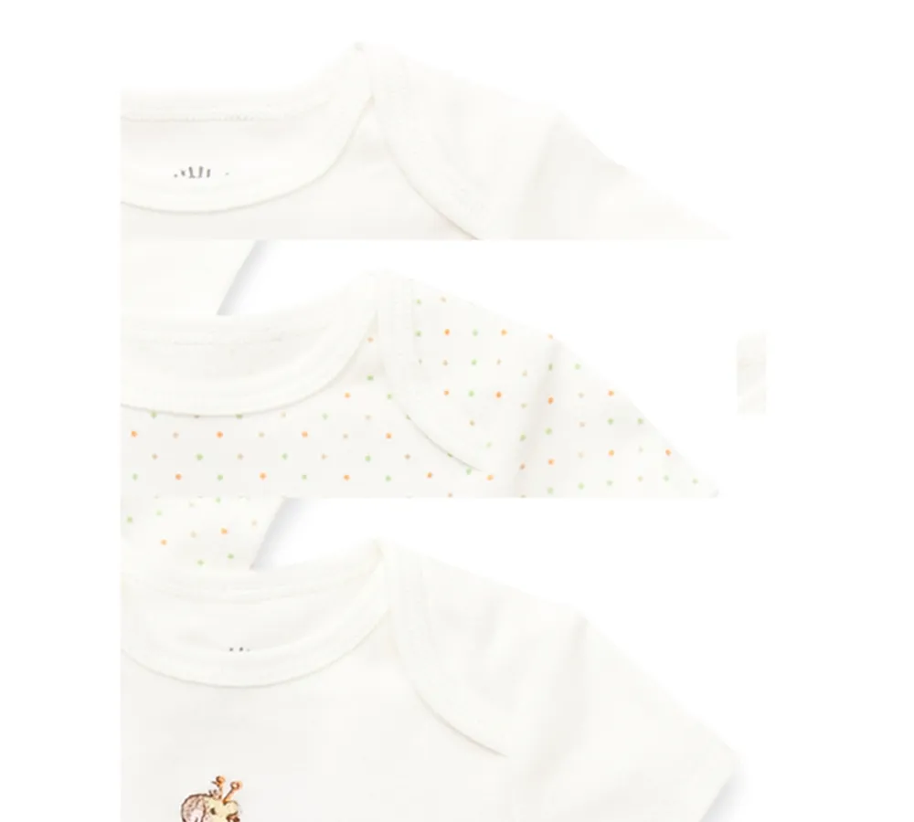 Little Me Baby Boys or Girls Giraffe Bodysuits, Pack of 3