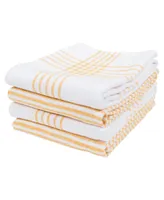 Kaf Home Monaco Cotton 4 Piece Kitchen Dish Towel, 18" x 28"