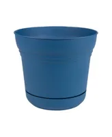 Bloem SP1433 Saturn Collection Planter with Saucer, Classic Blue - 14 inches