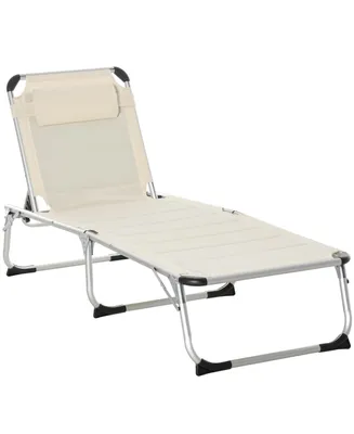 Outsunny Padded Patio Sun Lounge Chair