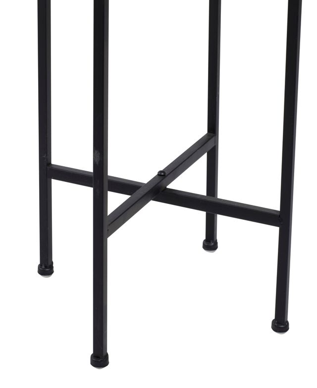 Black Metal Indoor Outdoor Planter with Removable Stand, 12" x 12" x 42"