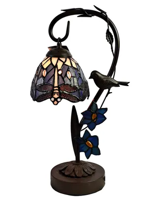 Dale Tiffany Bird on Vine Dragonfly Table Lamp