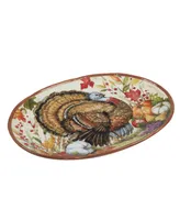 Certified International Harvest Blessings Oval Turkey Platter