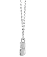 Diamond Double Drop Pendant Necklace (1/5 ct. t.w.) in Sterling Silver, 16" + 2" extender