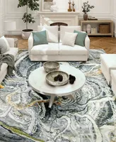 D Style Splash SPL12 8' x 8' Round Area Rug