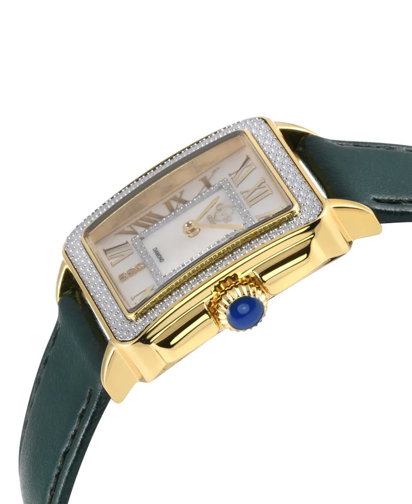 GV2 by Gevril Women's Padova Swiss Quartz Green Faux Leather Watch 30mm