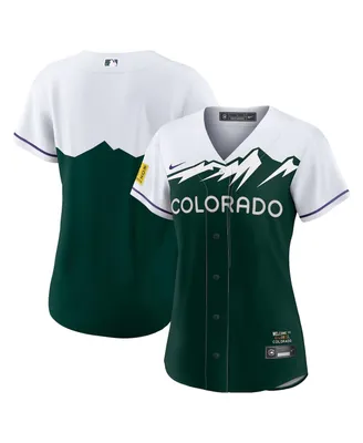 Women's Nike White, Forest Green Colorado Rockies City Connect Replica Team Jersey