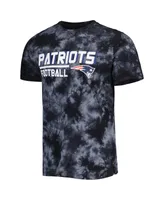 Men's Msx by Michael Strahan Black New England Patriots Recovery Tie-Dye T-shirt