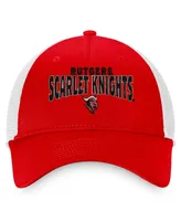 Men's Top of the World Scarlet, White Rutgers Scarlet Knights Breakout Trucker Snapback Hat
