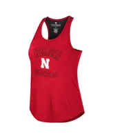 Women's Colosseum Scarlet Nebraska Huskers 10 Days Racerback Scoop Neck Tank Top