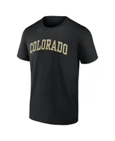 Men's Fanatics Black Colorado Buffaloes Basic Arch T-shirt