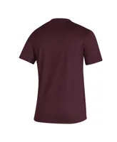 Men's adidas Maroon Texas A&M Aggies Sideline Football Locker Practice Creator Aeroready T-shirt