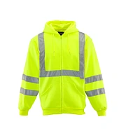 RefrigiWear Men's Hi Vis Fleece Hooded Sweatshirt