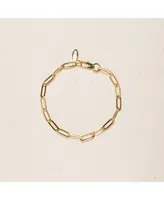 Joey Baby 18K Gold Plated Paper Clip Anne Bracelet 9" For Women and Girls