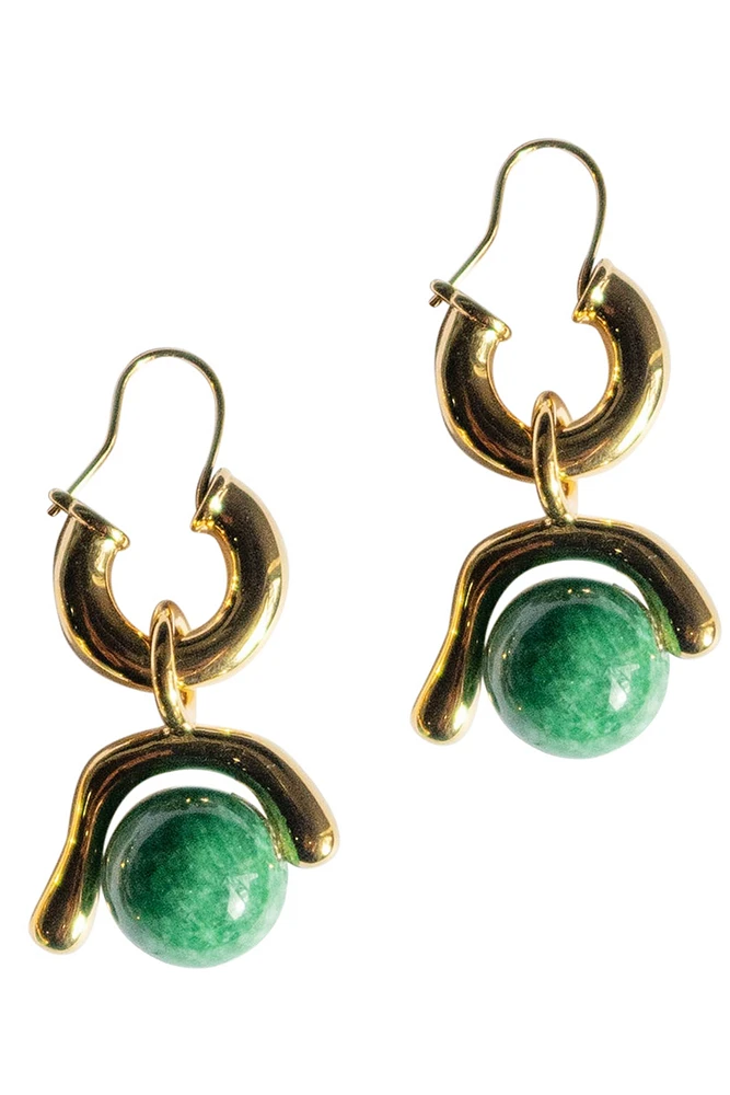 seree Cecile — Jade drop earrings