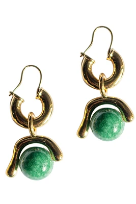 seree Cecile - Jade drop earrings