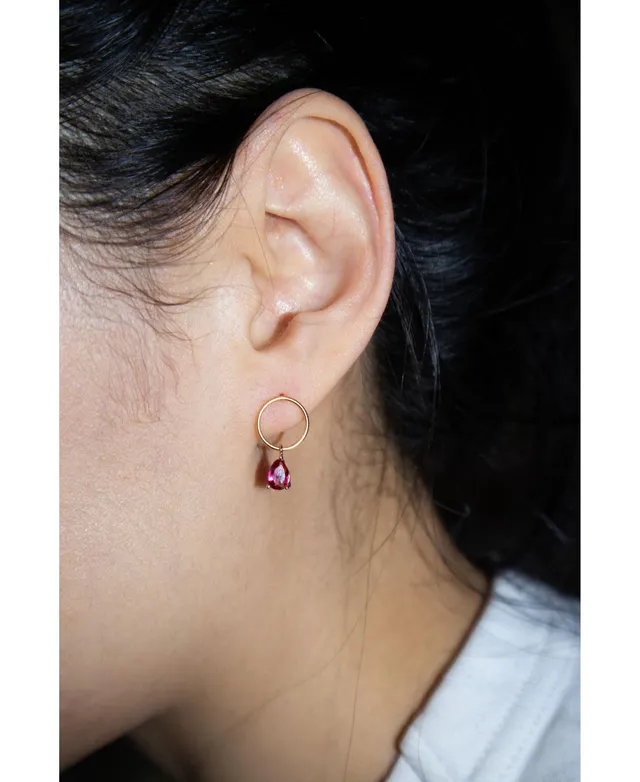 Seree Layla - Pink zircon earrings | Westland Mall