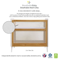 BreathableBaby Breathable Mesh 2-in-1 Mini Crib - Greenguard Gold Certified