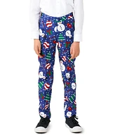 Suitmeister Big Boys Christmas Snowman Button Closure Suit Set