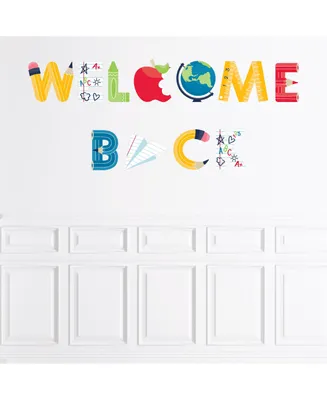 Back to School First Day of School Large Banner Wall Decals Welcome Back