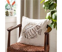 Safavieh Felina Fish 18" x 18" Pillow