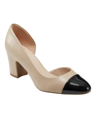 Bandolino Women's Laynier Cap Toe D'Orsay Block Heel Pumps
