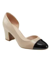 Bandolino Women's Laynier Cap Toe D'Orsay Block Heel Pumps