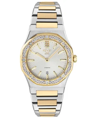 GV2 by Gevril Women's Palmanova Swiss Quartz Two-Tone Stainless Steel Watch 33mm